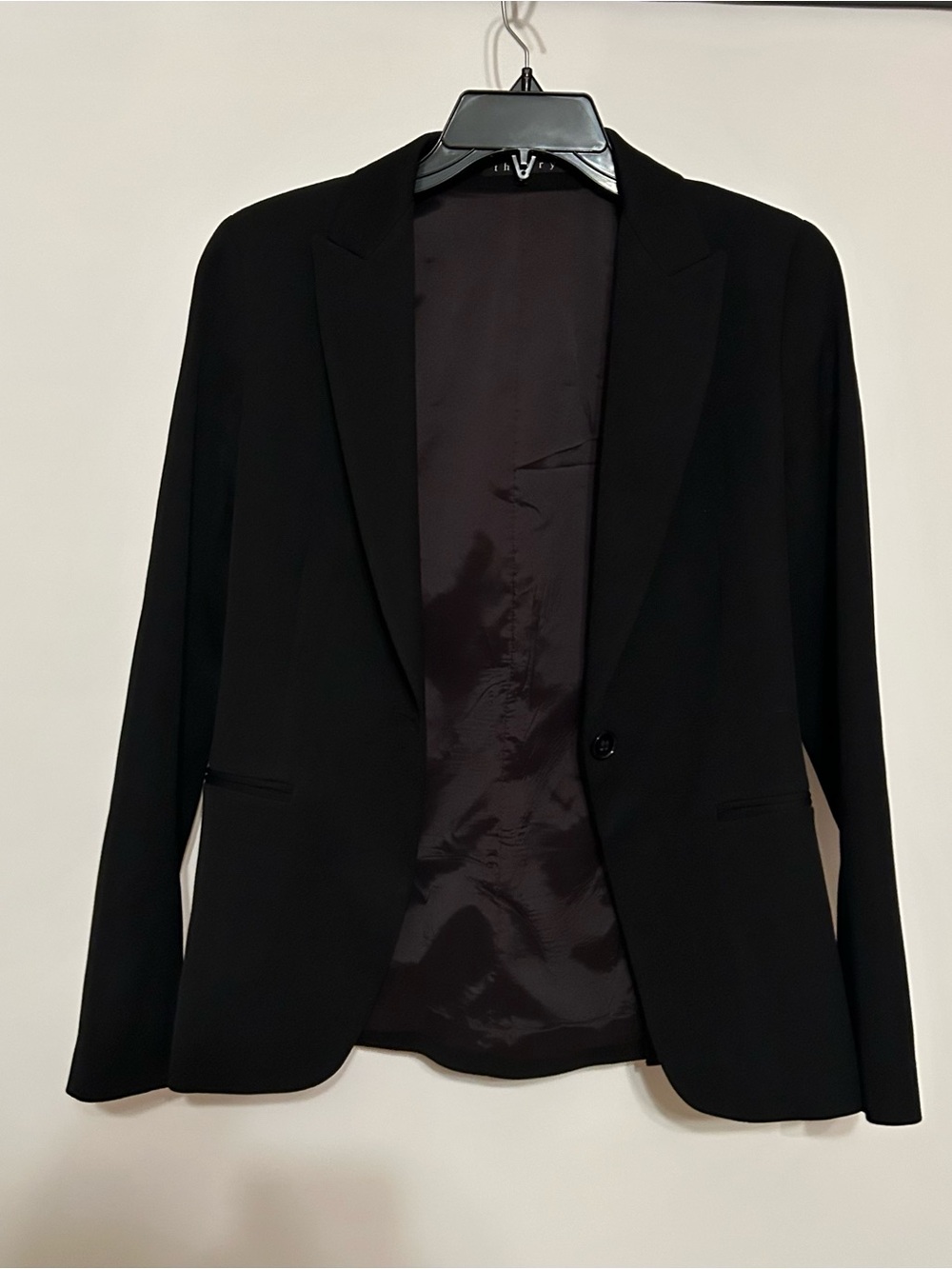 Theory Black Single-Button Men's Blazer